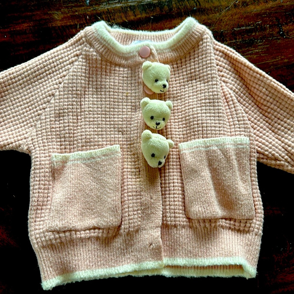 Lola and the Boys Pink Teddy sweater